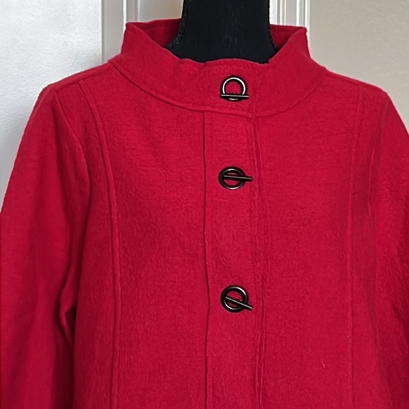 Chico’s retro style 100% wool cropped jacket size 1 - Picture 2 of 5